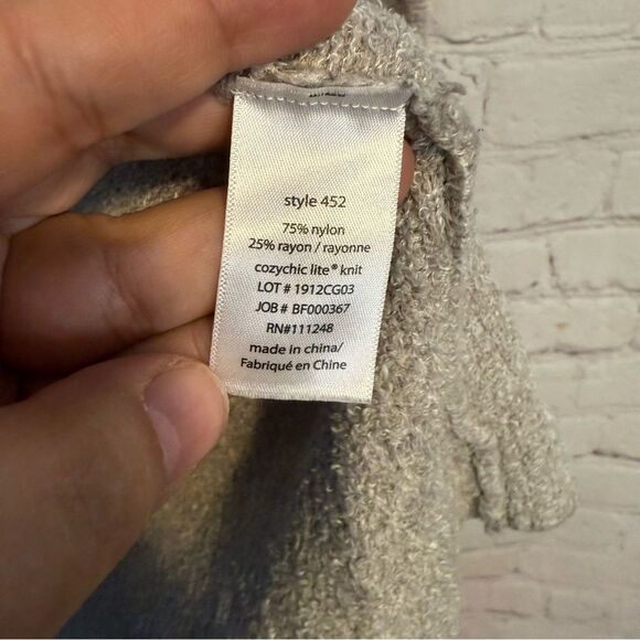 Barefoot Dreams Tan Cardigan Soft Knit Sweater - Picture 6 of 7